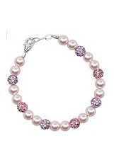 beautiful teensy swarovski pearl baby bracelet